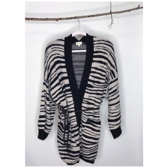POL Black & White Zebra Pattern Open Cardigan♡ - Picture 10 of 11